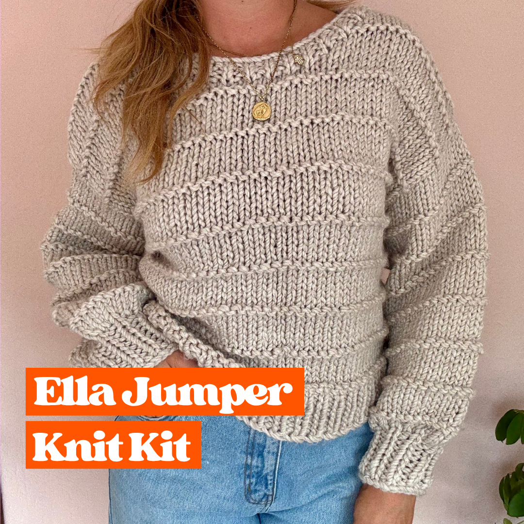 The Ella Jumper knitting kit| chunky jumper knit kit | beginner friendly | DIY knitting kit | sweater knit kit
