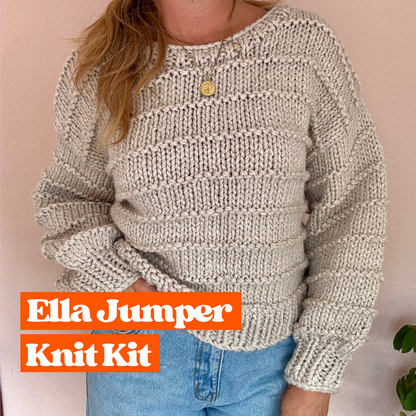 The Ella Jumper knitting kit| chunky jumper knit kit | beginner friendly | DIY knitting kit | sweater knit kit