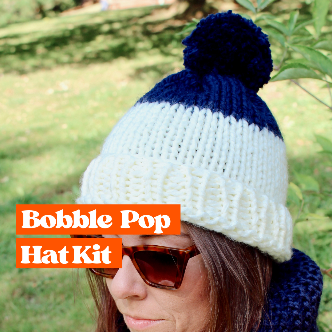 bobble hat knit kit
