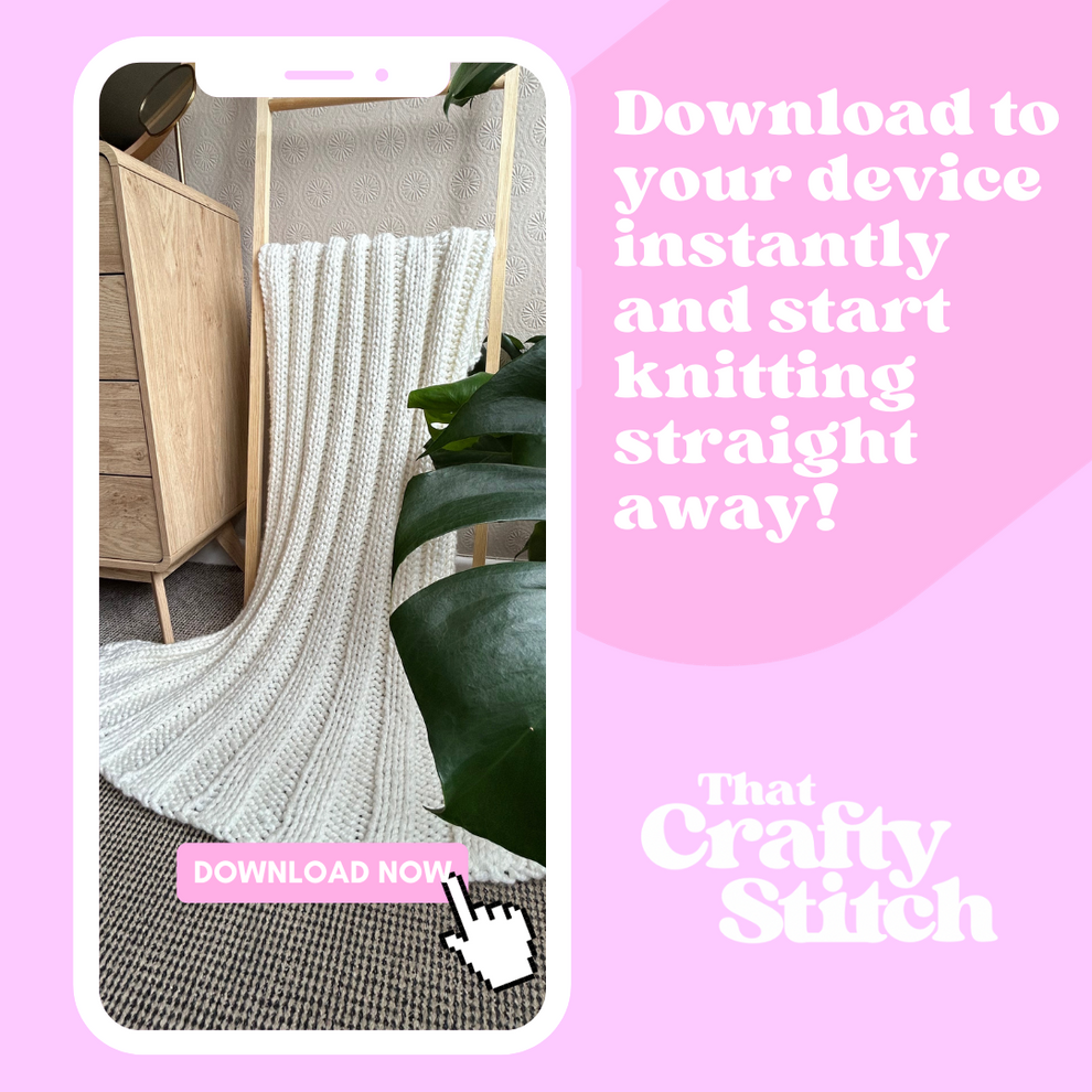 KNITTING PATTERN Weighted Blanket Beginner Digital Pattern That Crafty Stitch