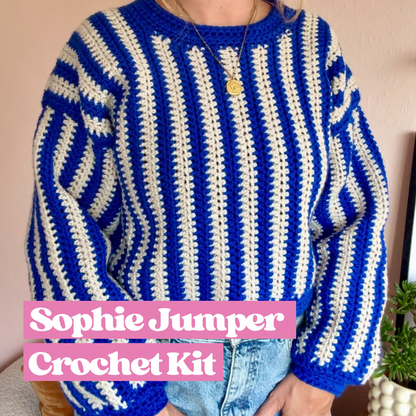 Sophie Jumper crochet kit | beginner friendly crochet kit | DIY crochet | chunky cardigan 