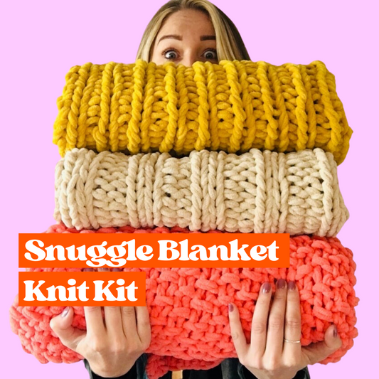 Snuggle blanket knitting kit
