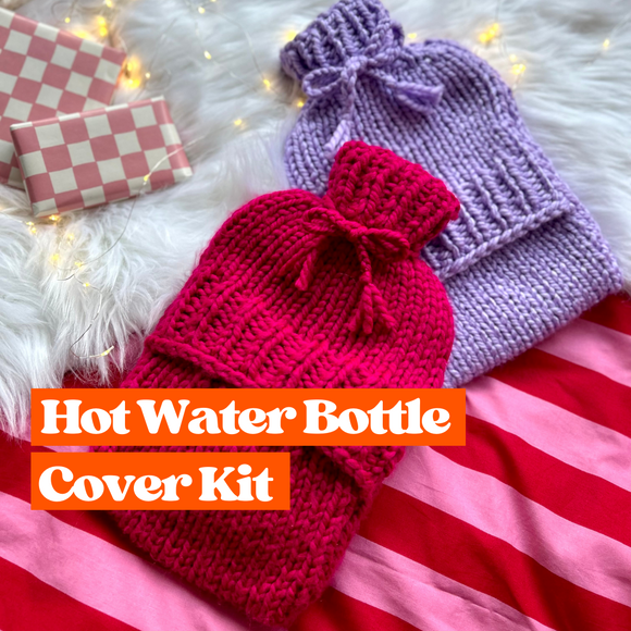 Hot water bottle cover knit kit