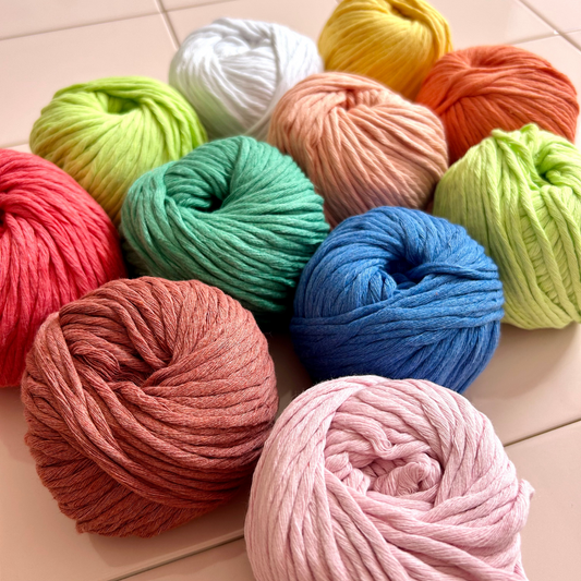 chunky cotton yarn | 100% recycled cotton yarn | for knitting, crochet and macrame