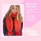 pompom beginner scarf kit
