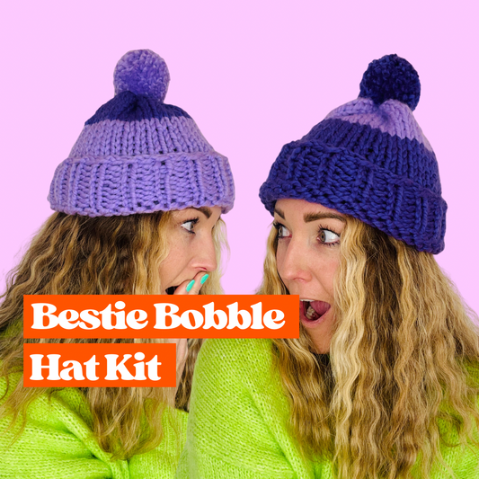 Bestie bobble hat knit kit