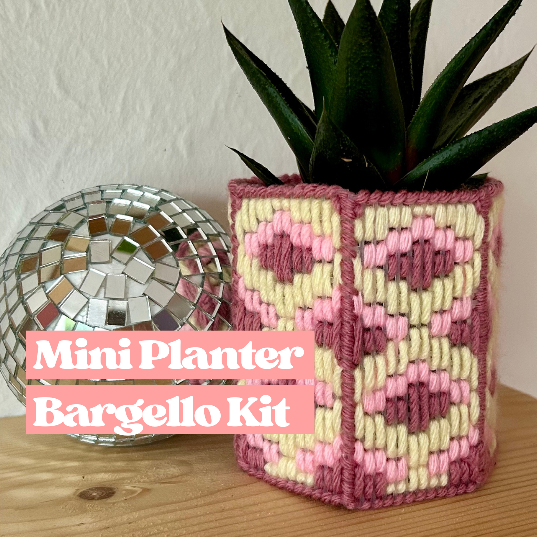 bargello mini planter kit | craft kit for teens | craft kit for adults