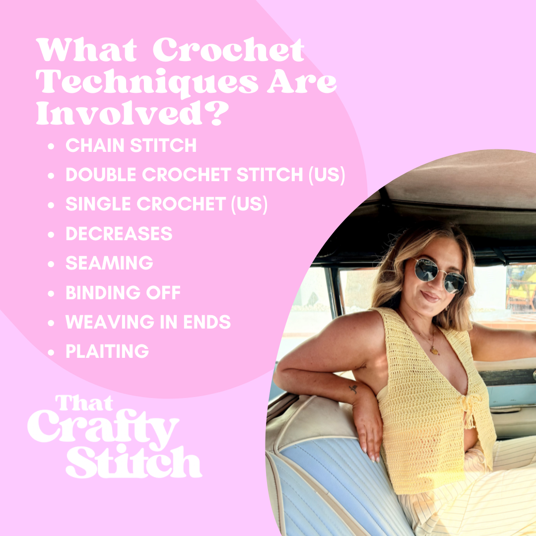 Dani tie front top crochet kit | summer crochet kit | beginner friendly crochet kit 