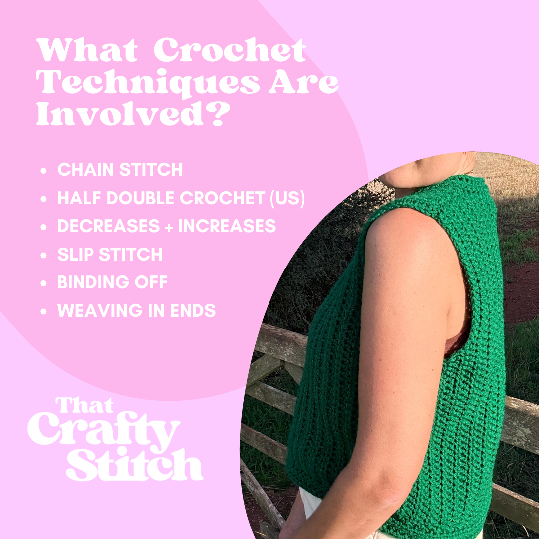 Sophie sweater vest digital crochet pattern | chunky vest crochet pattern | autumn crochet