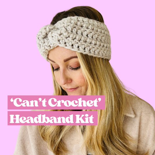 beginner crochet headband kit - learn how to crochet - crochet starter kit