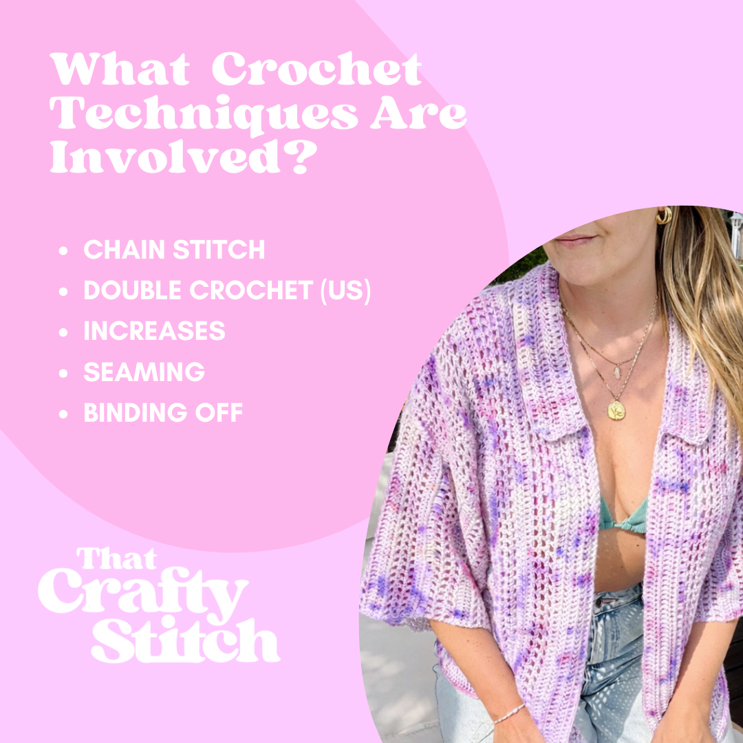 Capri shirt crochet kit | cotton waves double knit crochet kit