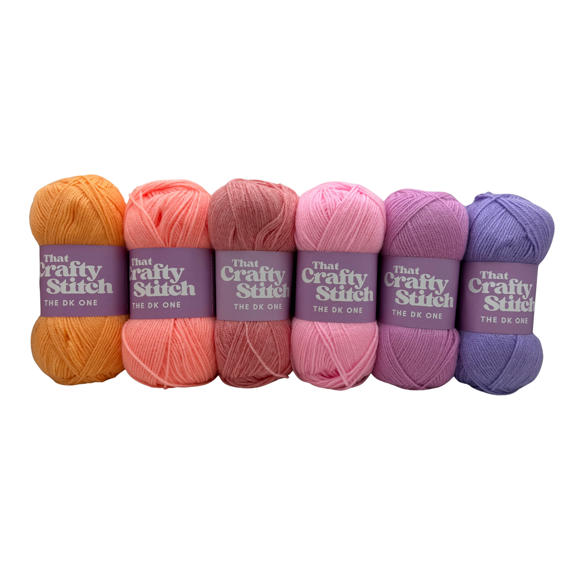 Pastel pink double knit yarn bundle