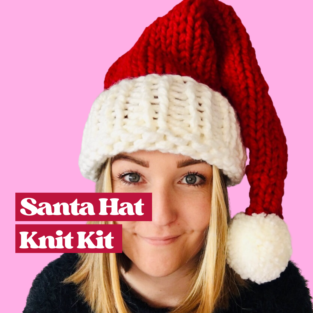 santa hat knitting kit