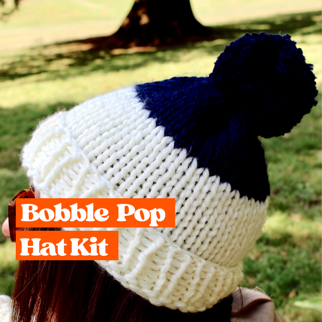 bobble hat knitting kit
