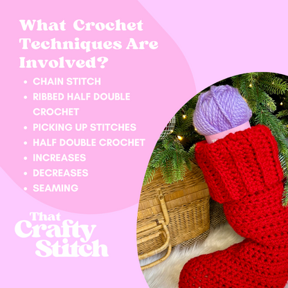 crochet stocking kit | beginner crochet | chunky stocking | christmas