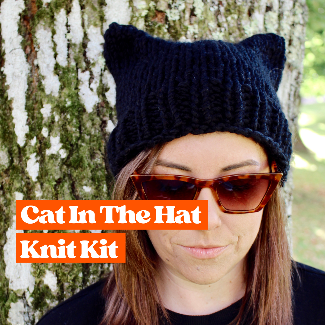 cat hat knitting kit