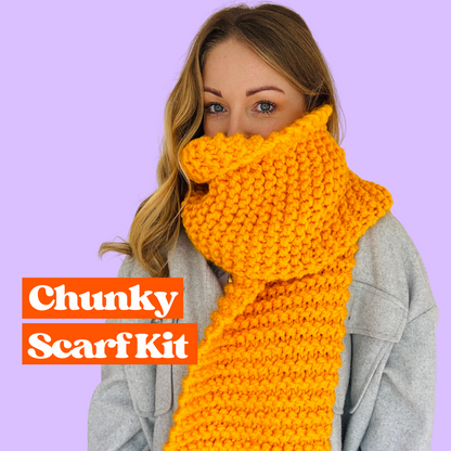 KNITTING KIT - Chunky Knit Stitch Scarf