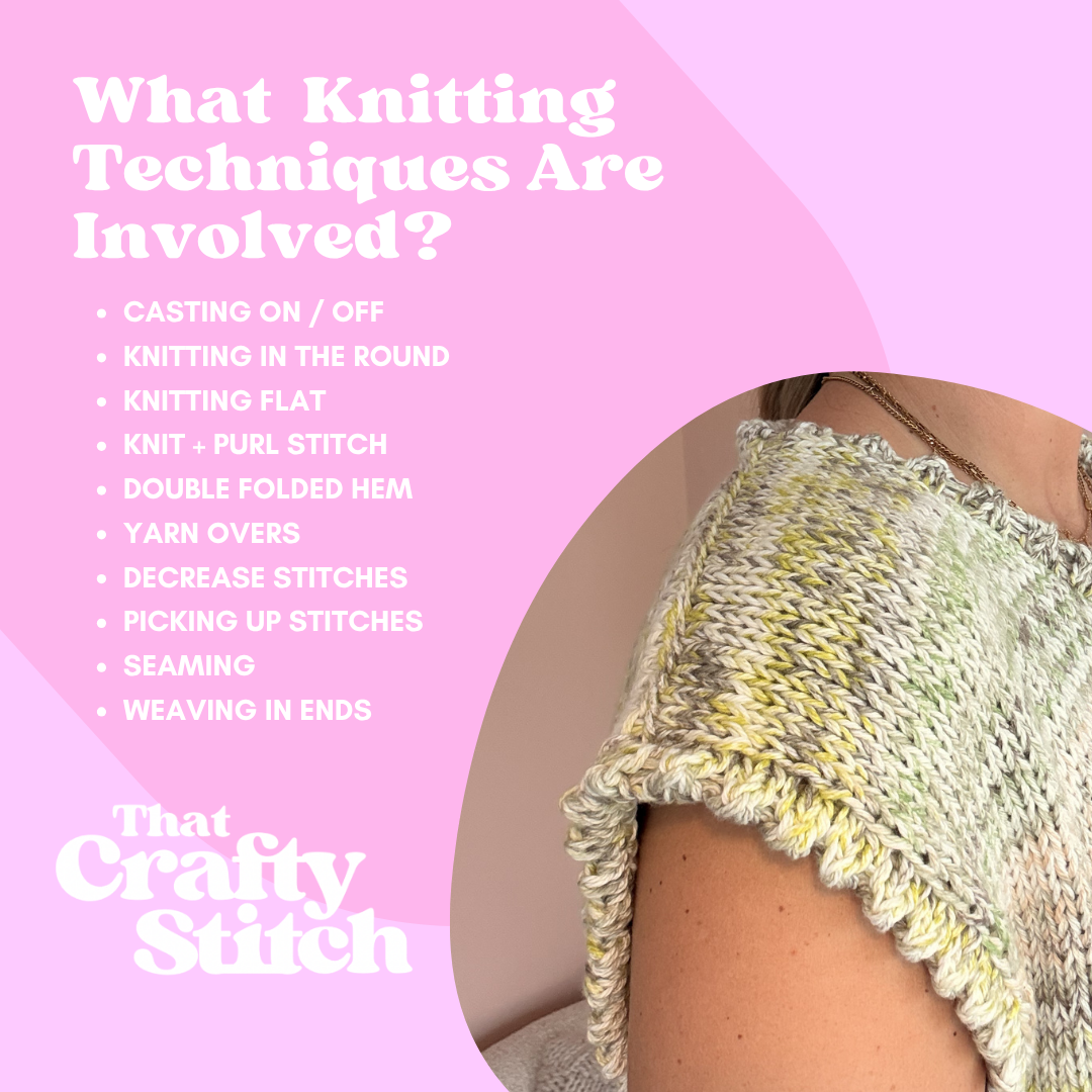 KNITTING KIT - Maddie Tee - Cotton Waves