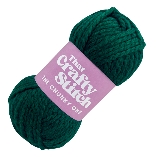 Emerald green super chunky yarn