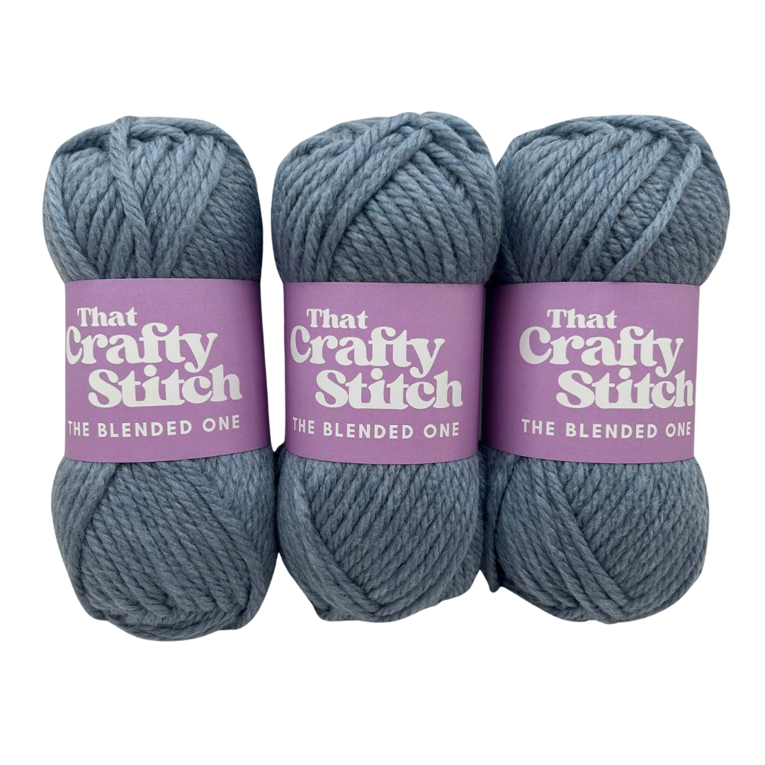 super chunky wool blend yarn blue