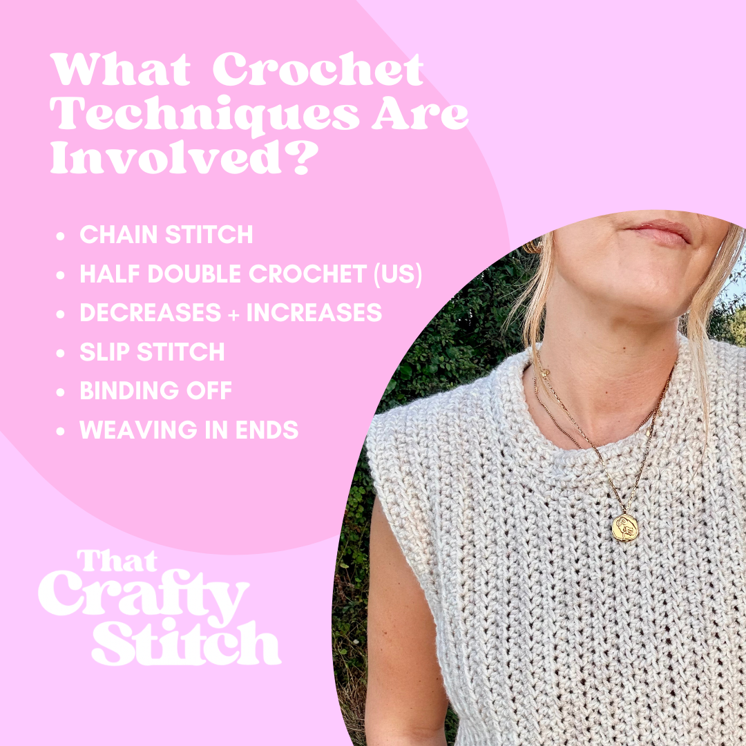 Sophie sweater vest crochet kit | chunky vest crochet kit | autumn crochet DIT kit