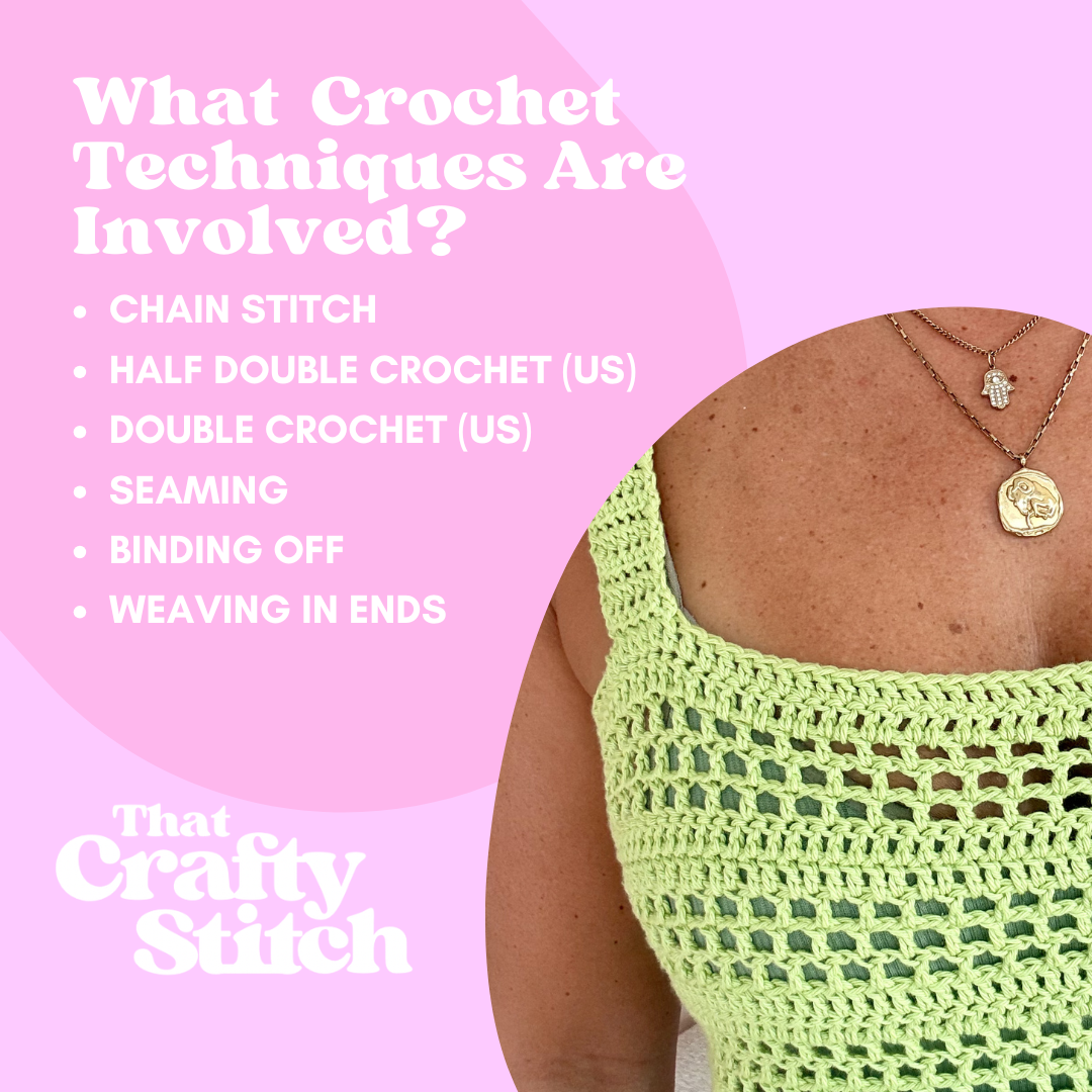 Capri cami crochet top kit | Summer crochet top | beginner friendly crochet | DK cotton crochet top kit | crochet DIY kit