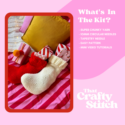 Christmas stocking knit kit