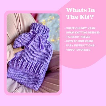 hot water bottle cover knit kit