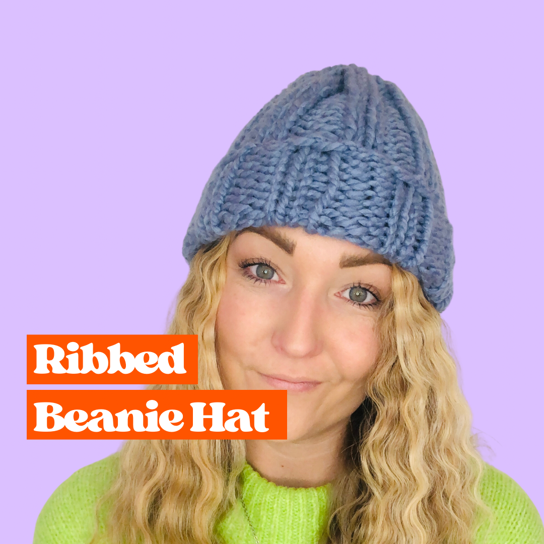Knitting Pattern - Ribbed Beanie Hat