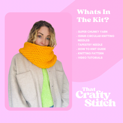 twisted snood knit kit