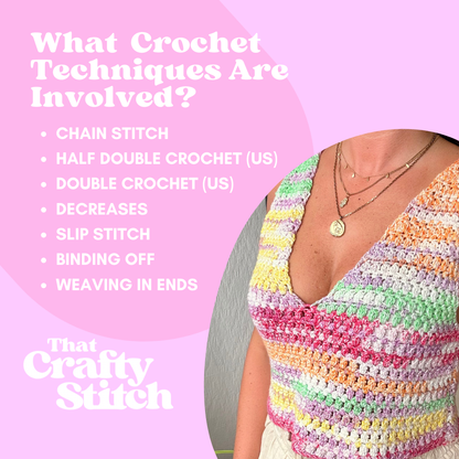 Mabel Cami Cotton Waves Crochet Kit | summer crochet kit | DIY crochet kit