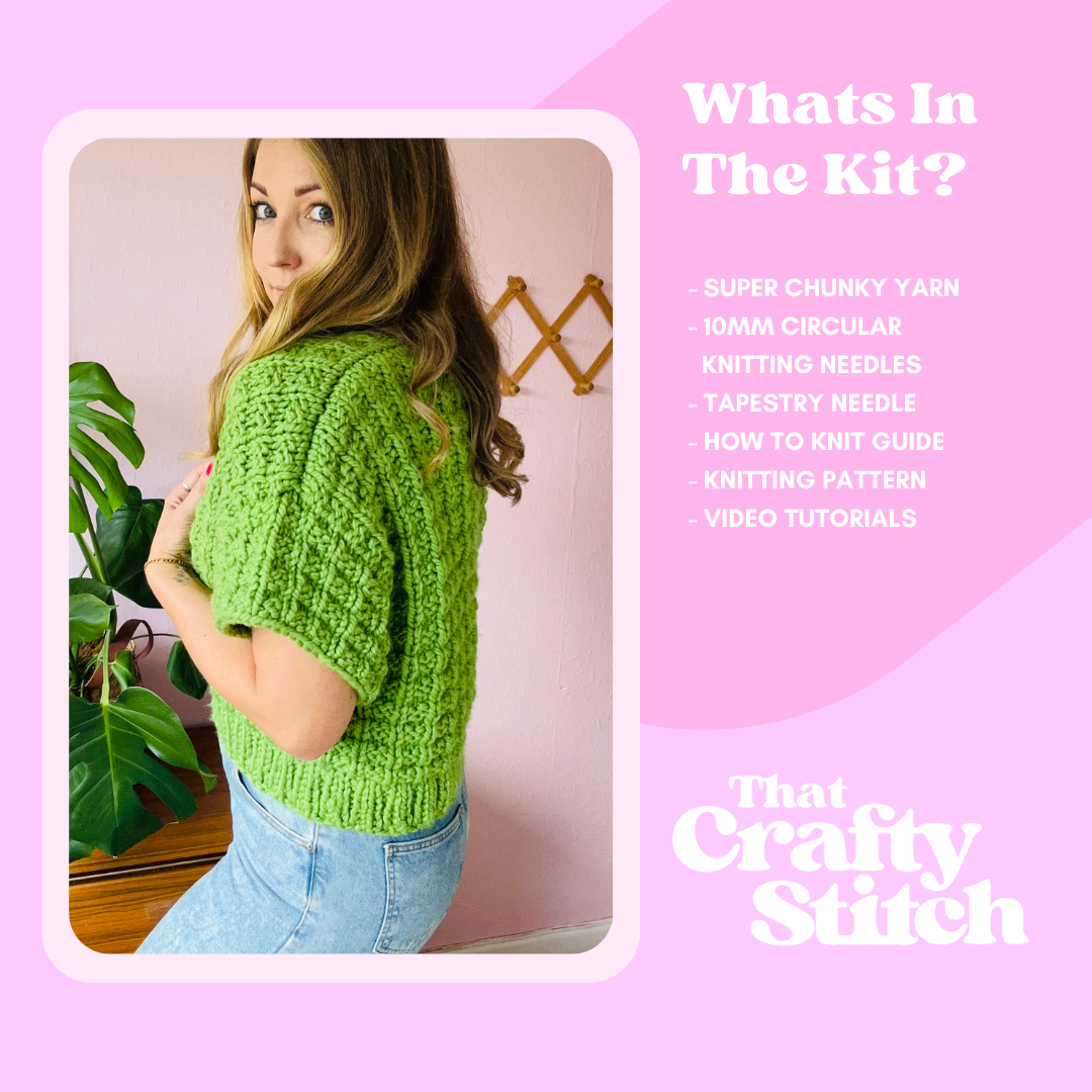 Intermediate cardigan knit kit