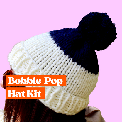 bobble hat knit kit