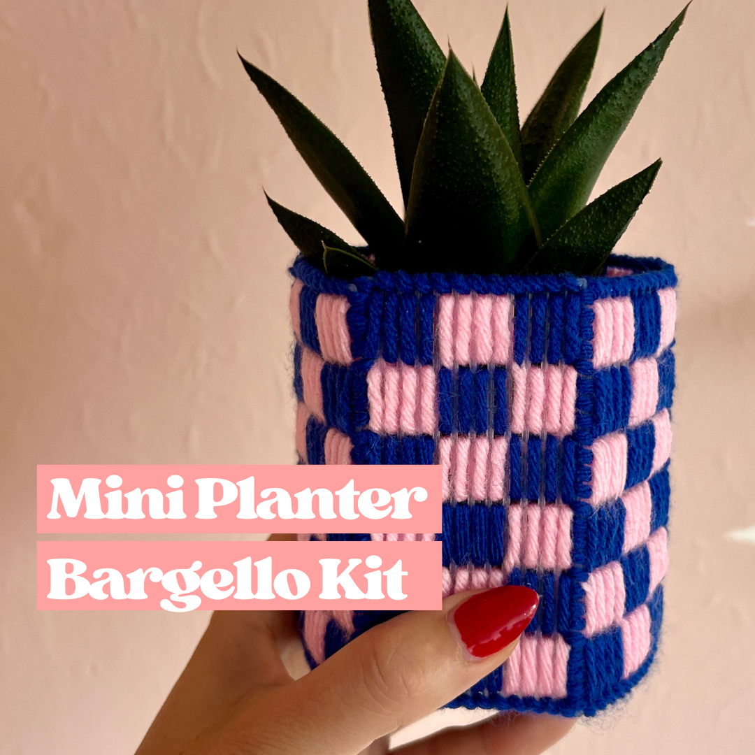 bargello mini planter kit | craft kit for teens | craft kit for adults