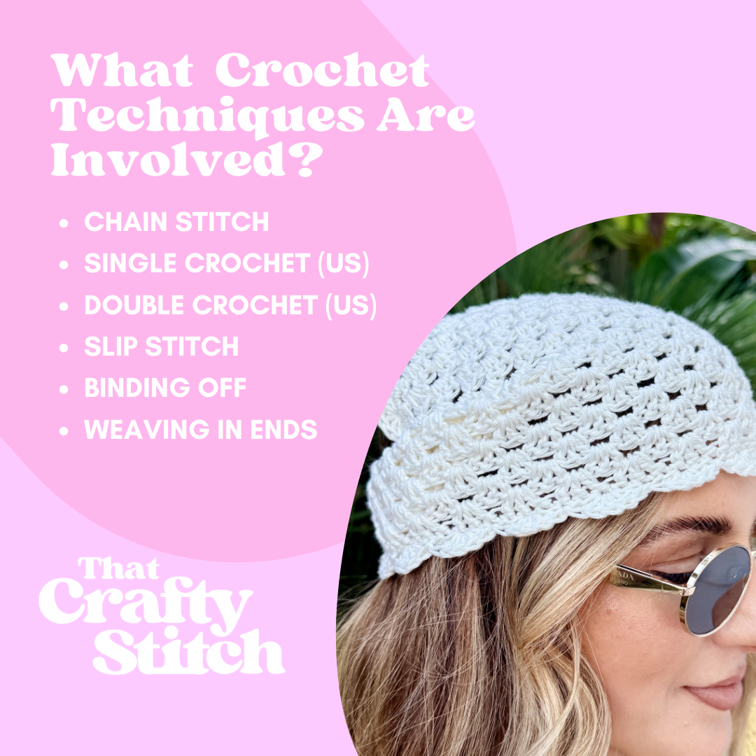Anna Bandana Crochet Pattern | digital crochet pattern | scandi style bandana | croche tutorial