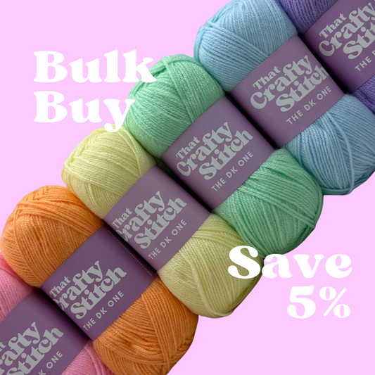 pastel rainbow double knit yarn bundle