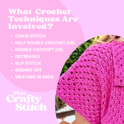 The Maya Shirt | crochet summer shirt kit | complete crochet kit | Crochet shirt kit
