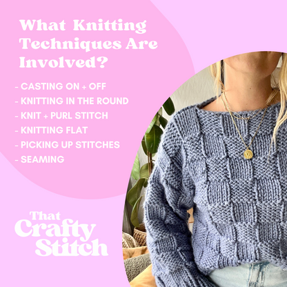 chunky jumper knitting kit