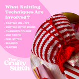 stripe santa sack knitting kit