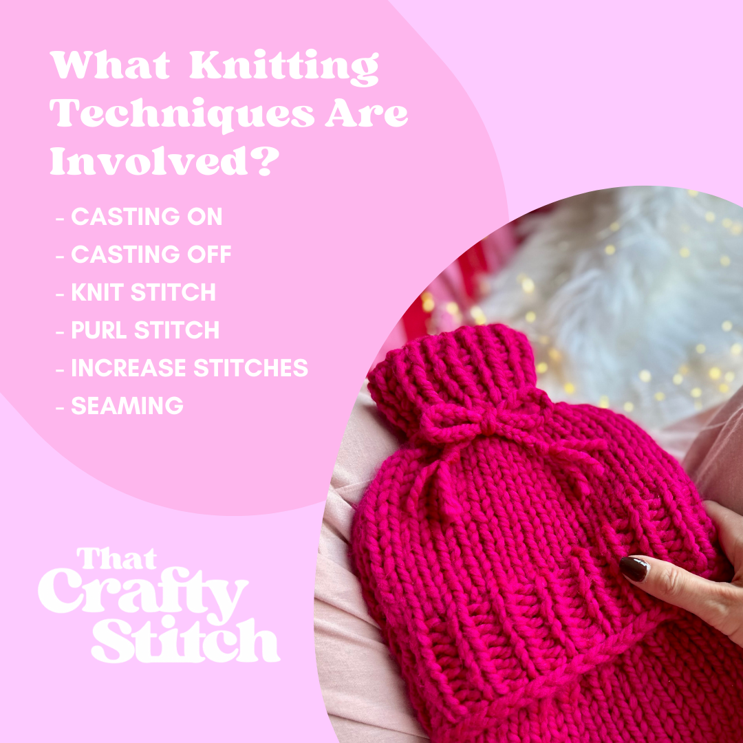 hot water bottle cover knitting kit