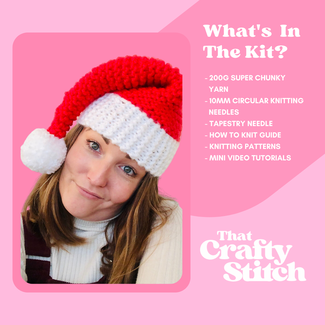 KNITTING KIT - Easy Santa Hat