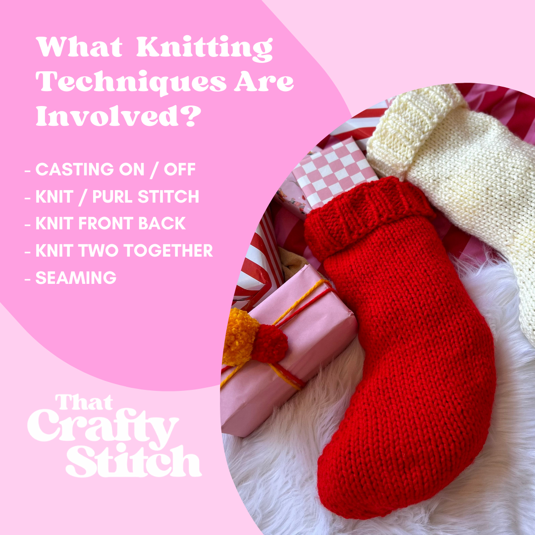 Christmas stocking knitting pattern