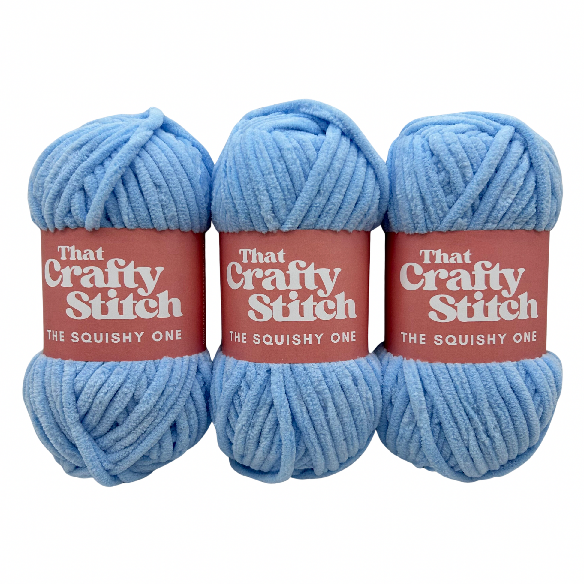 super chunky chenille yarn - sky blue