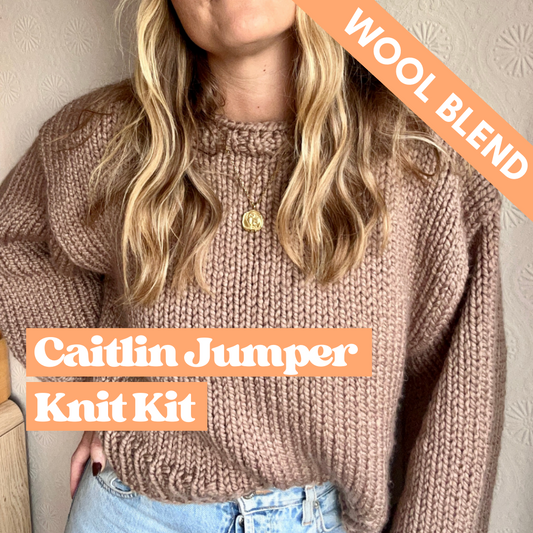 wool blend chunky jumper knitting kit