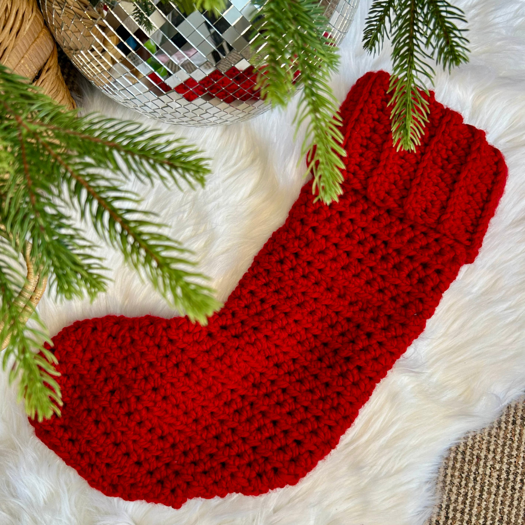 crochet stocking digital pattern | christmas stocking crochet pattern