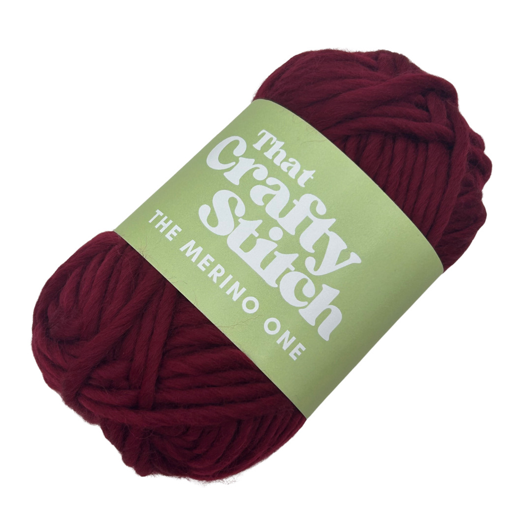 Burgundy super chunky merino wool