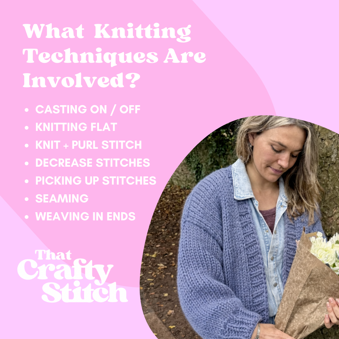 Margo cardigan knit kit | super chunky cardigan kit | beginner friendly cardigan knitting kit