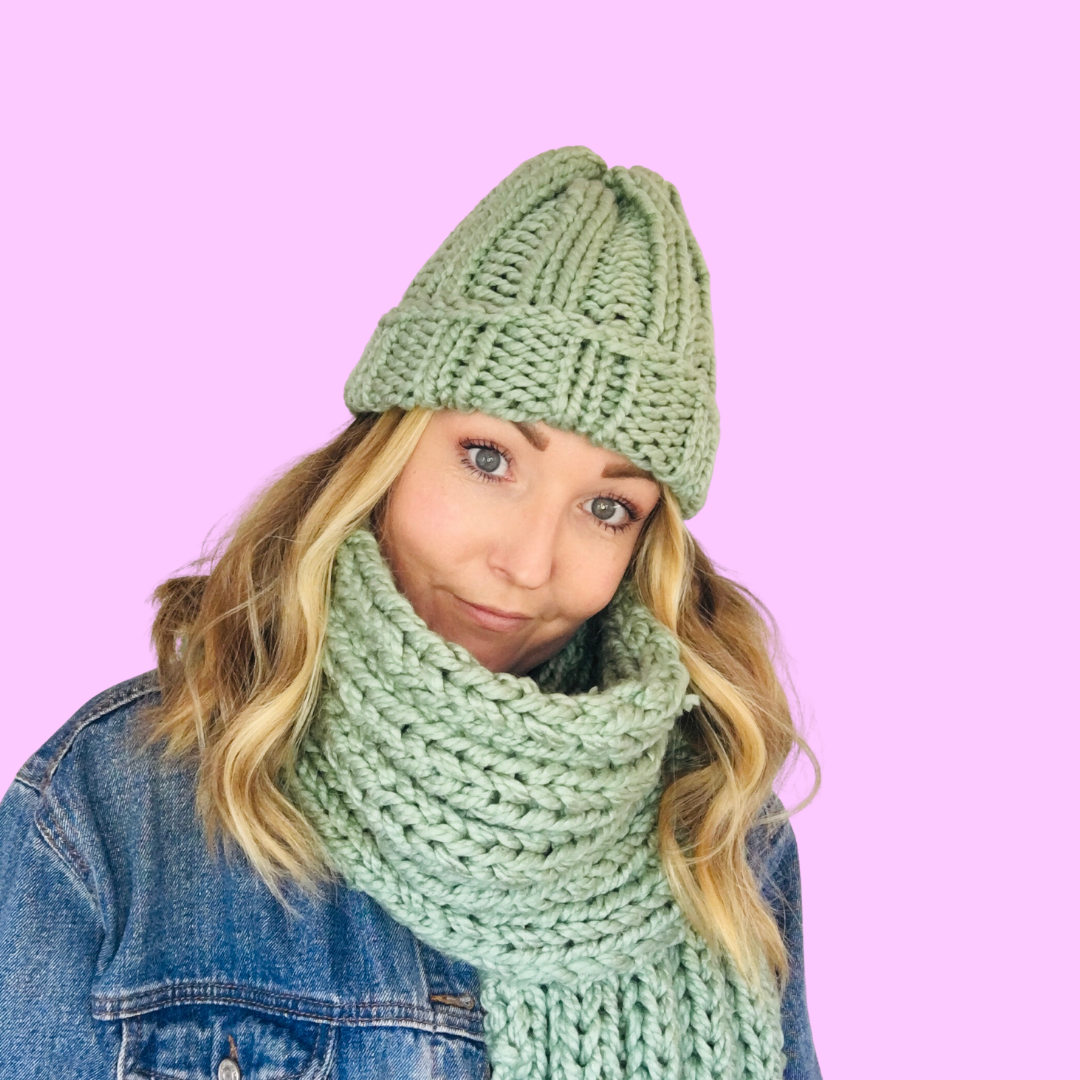 beginner friendly hat knit kit