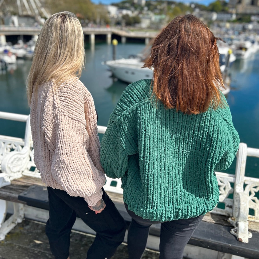 Chenille green sweater best sale