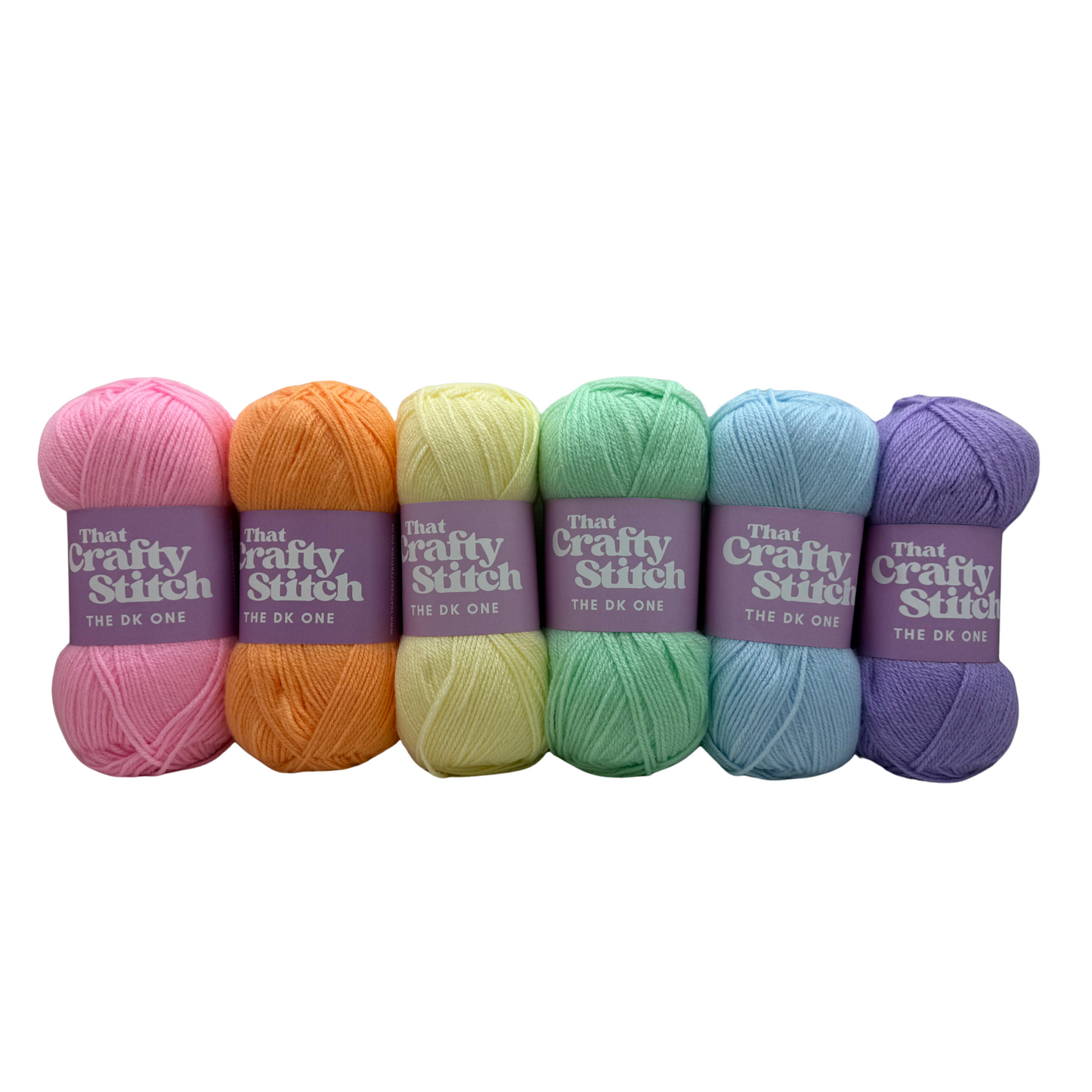 pastel rainbow double knit yarn bundle